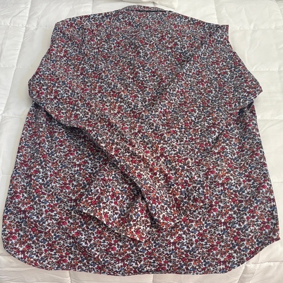 J. Crew Multicolor Floral Shirt button‎ down collar front pocket, long sleeve M - Picture 4 of 5